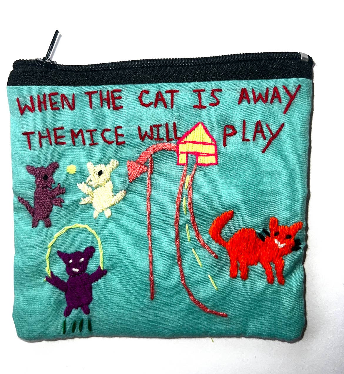 "Chalee" Hand Embroidered Pouches by Hmong Youth in Laos