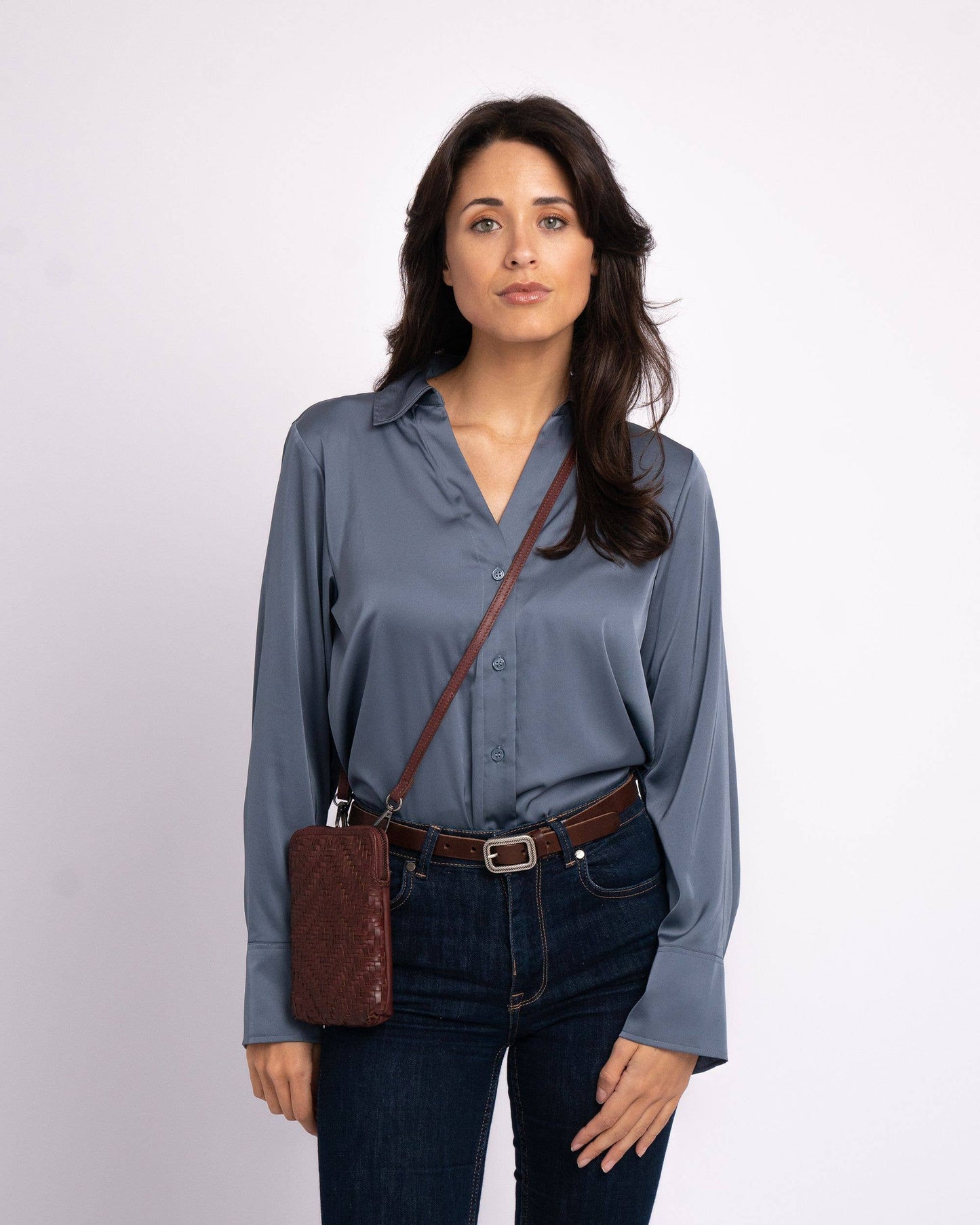 Blommers | Vintage Leather Phone Bag