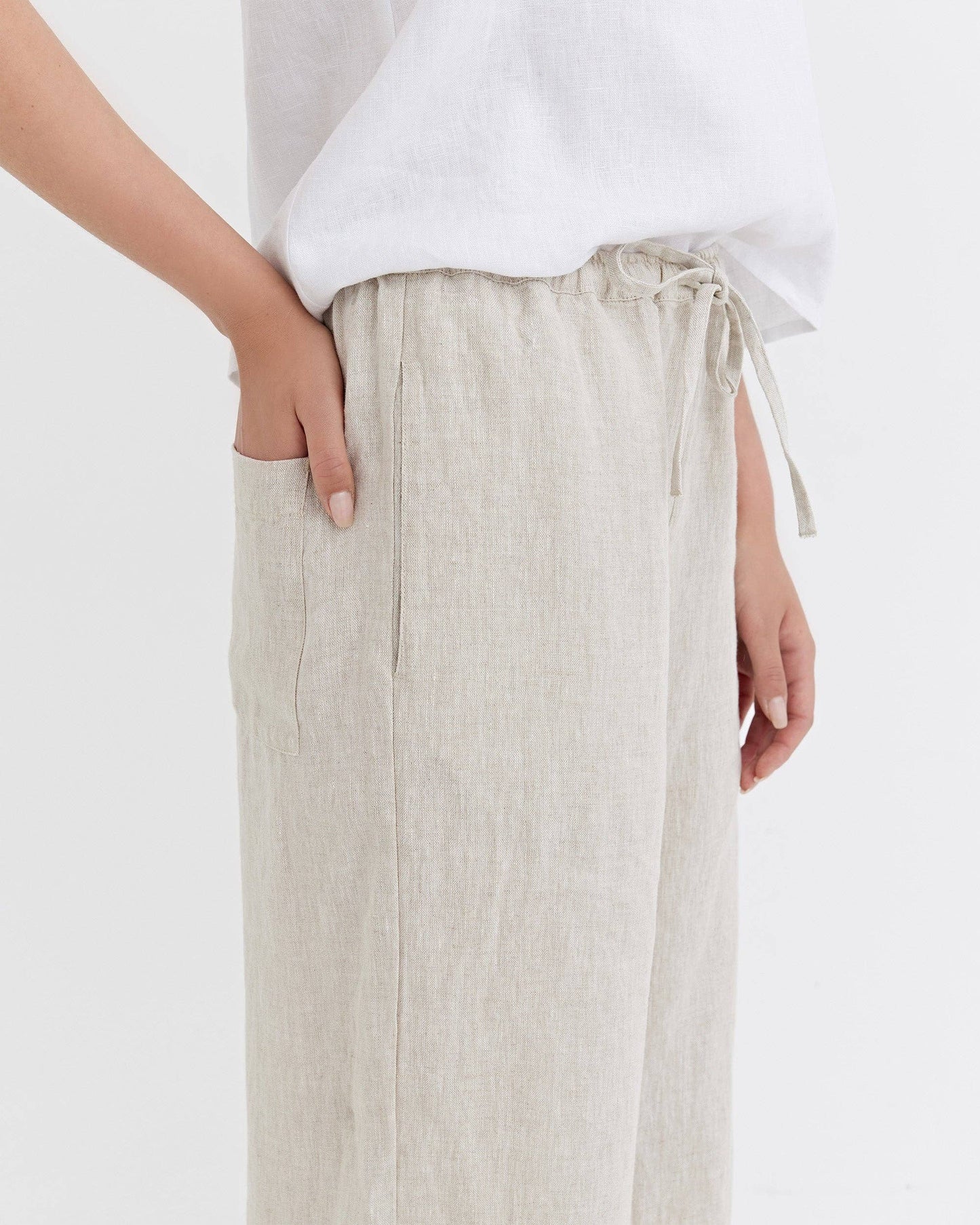 Linen Pants PEMBA in Natural melange