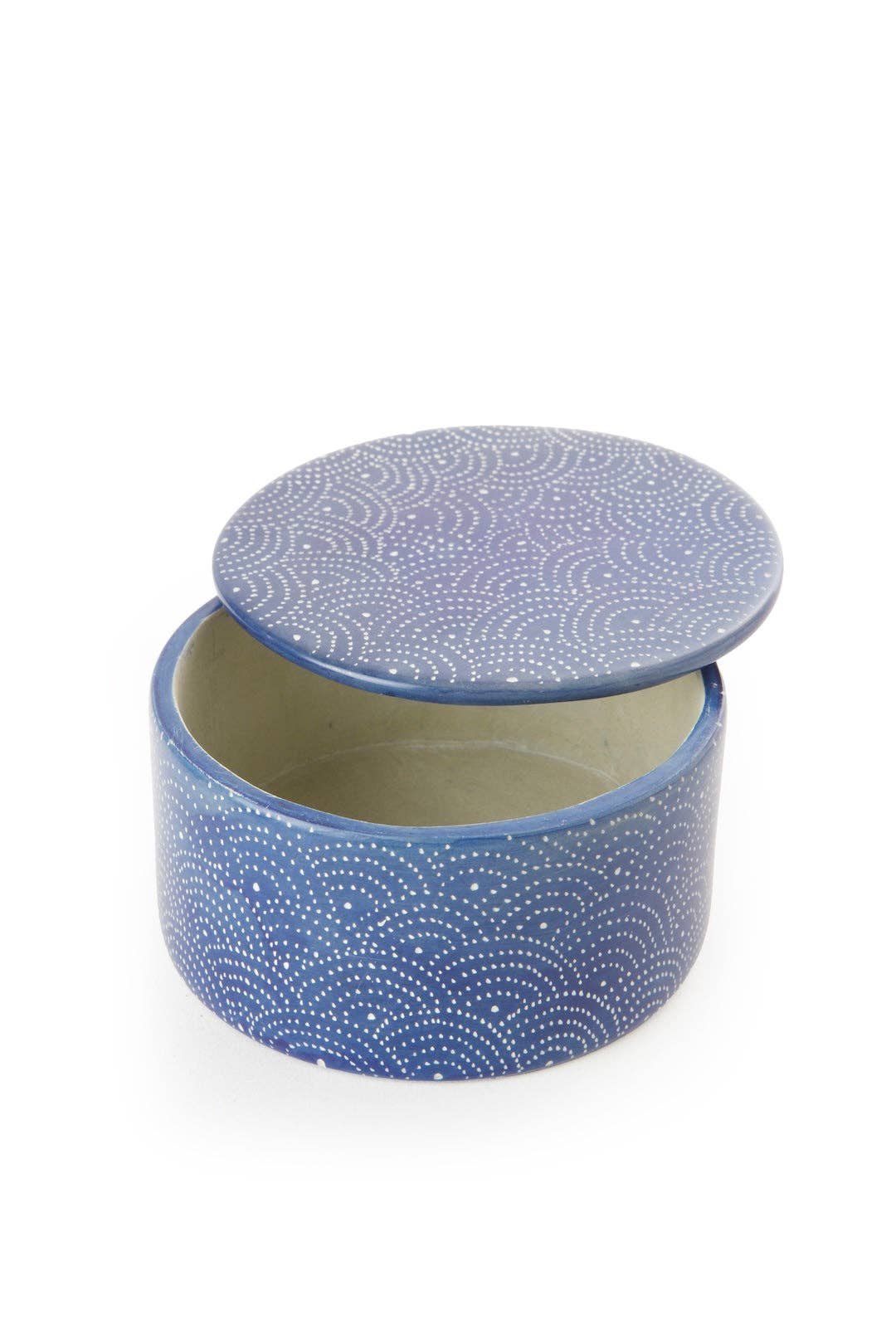 Blue Deco Dot Soapstone Desktop Box