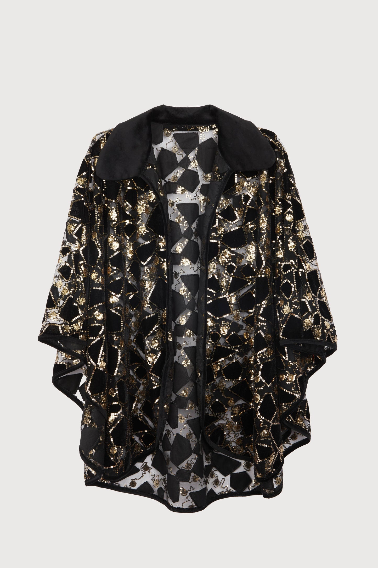 Velvet Winter Sequin Capelet