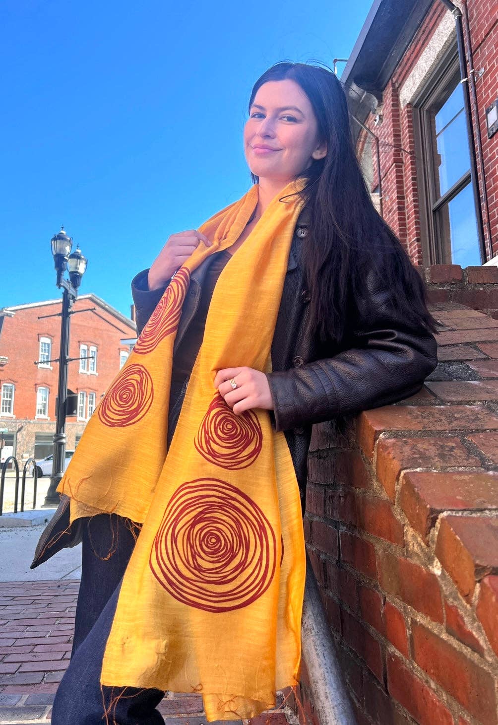 Screen Printed Silk Blend Scarves, made by hand in Vietnam