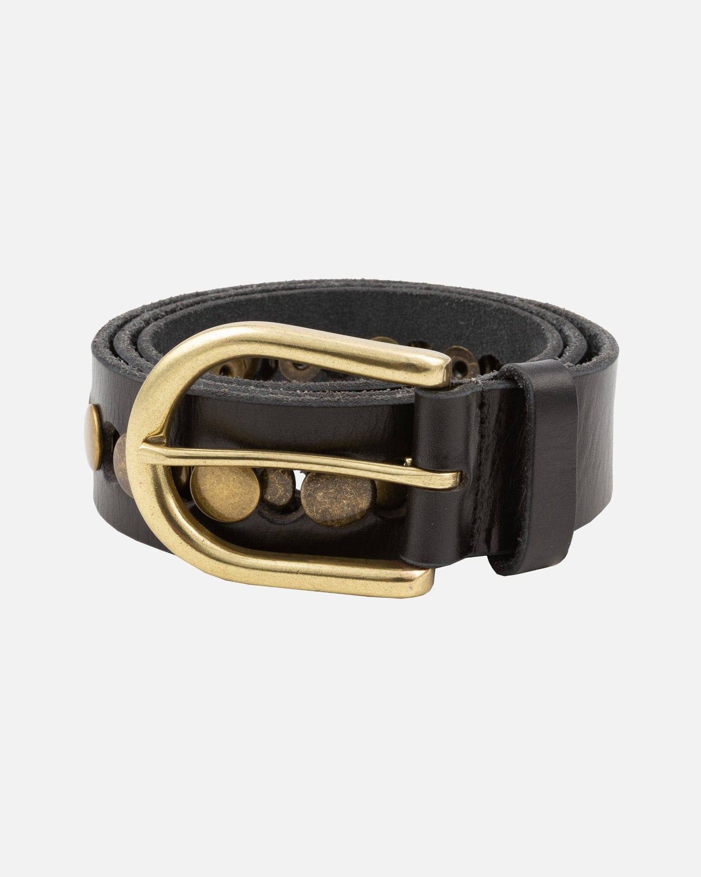 Jasmyn | All Over Gold Studded Full Grain Leather Belt Women