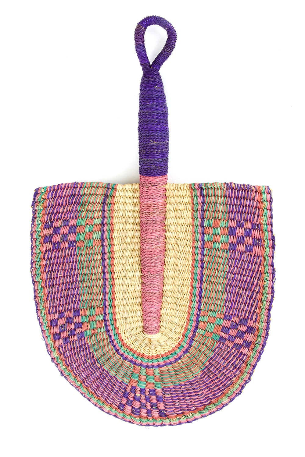 Berry Basket Elephant Grass African Hand Fan
