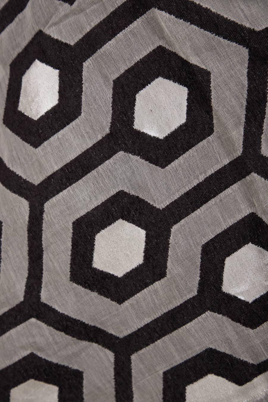 Geometric Cotton Short Open Poncho