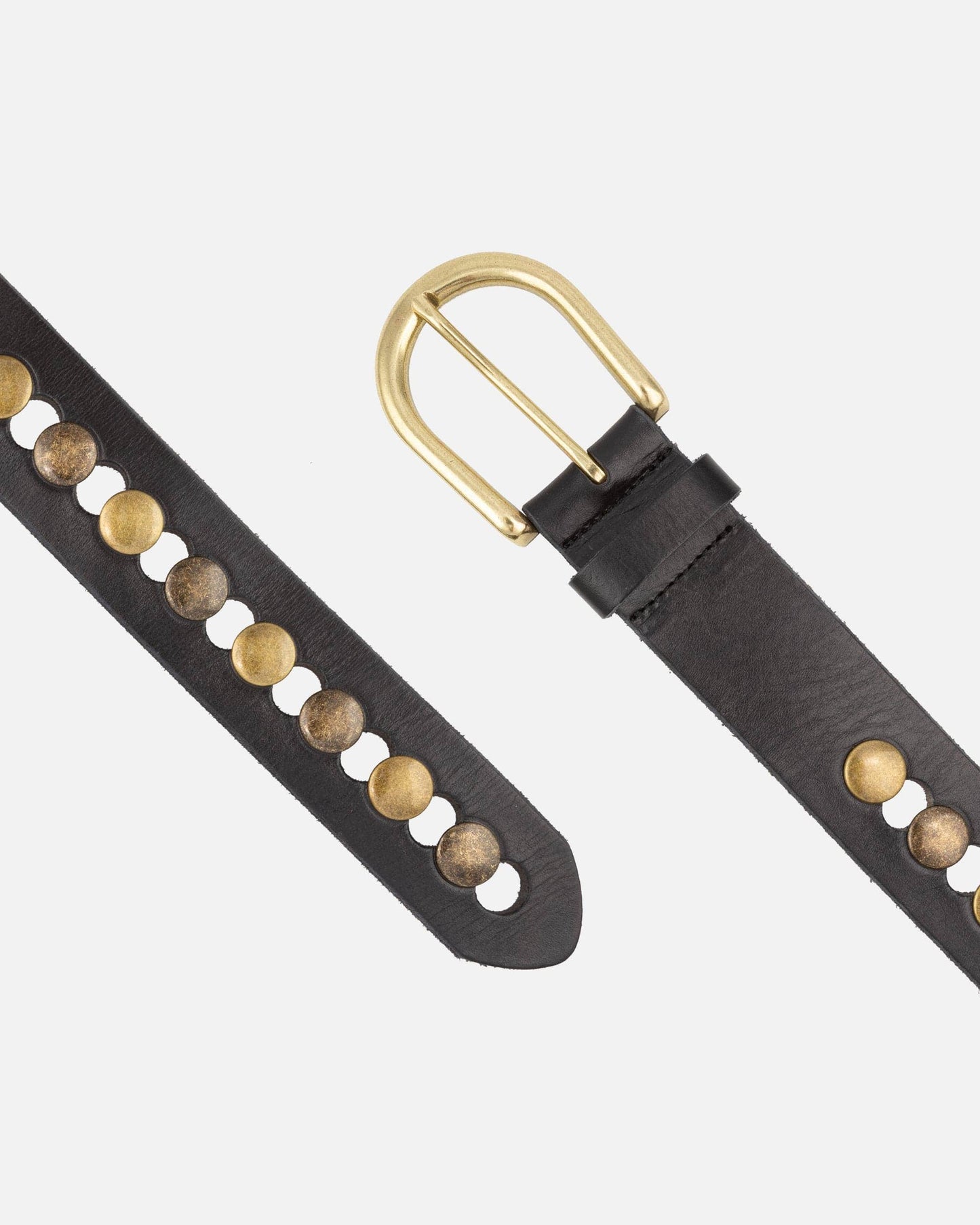 Jasmyn | All Over Gold Studded Full Grain Leather Belt Women