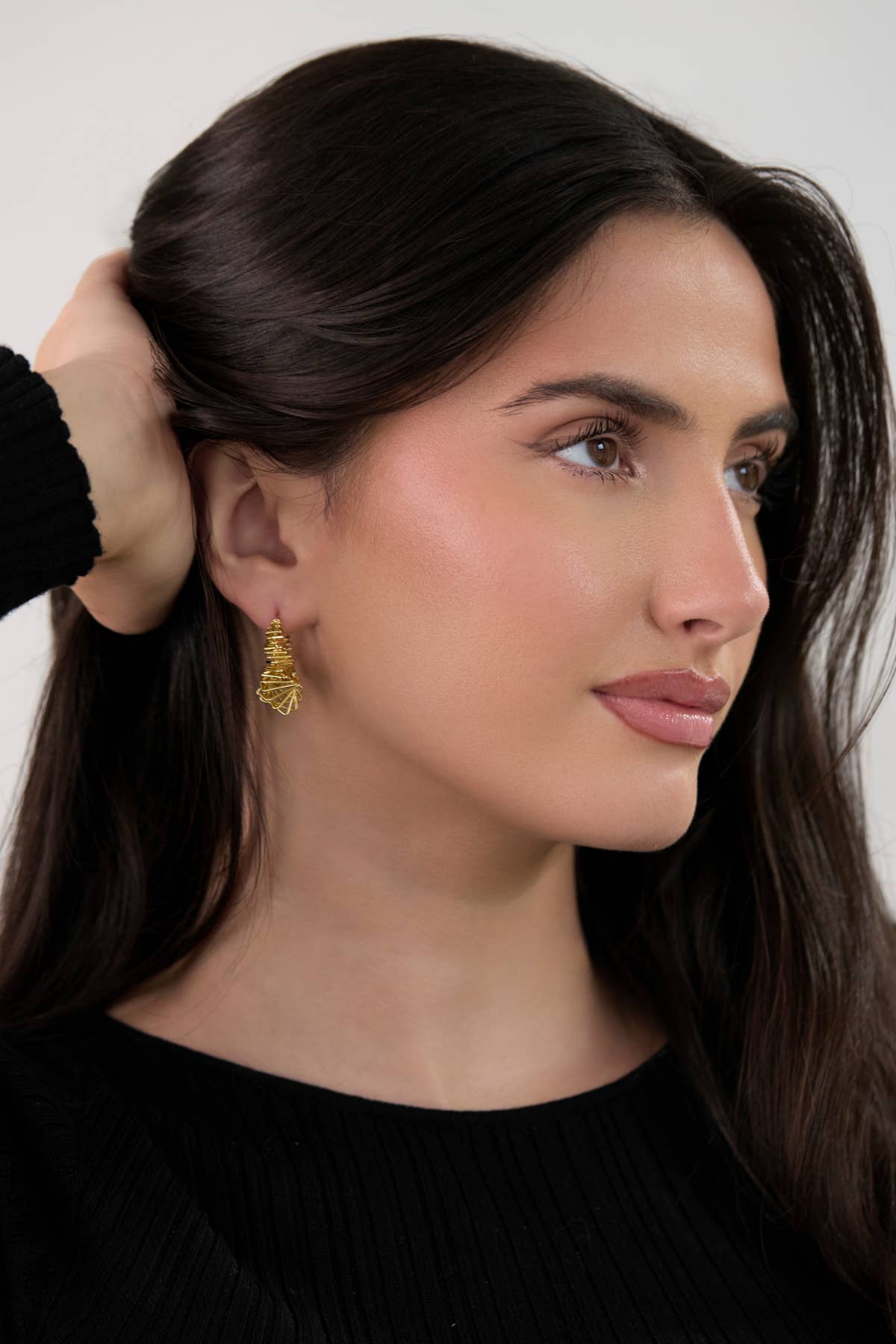 Geometric Twist Hoop Earrings