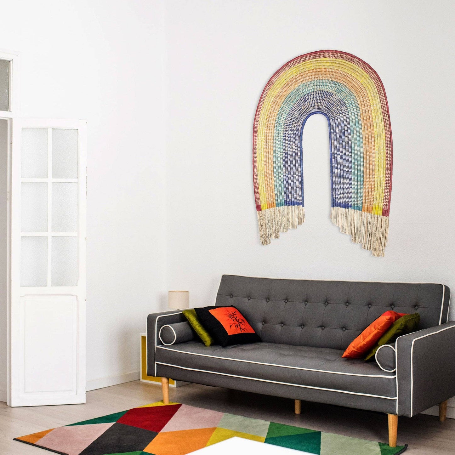 Large Rainbow Palm Wall Sculpture
