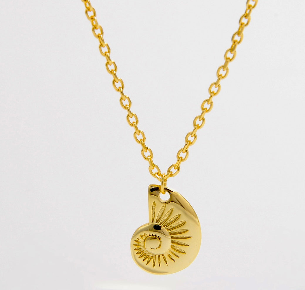 mini ocean heart necklace, sterling silver