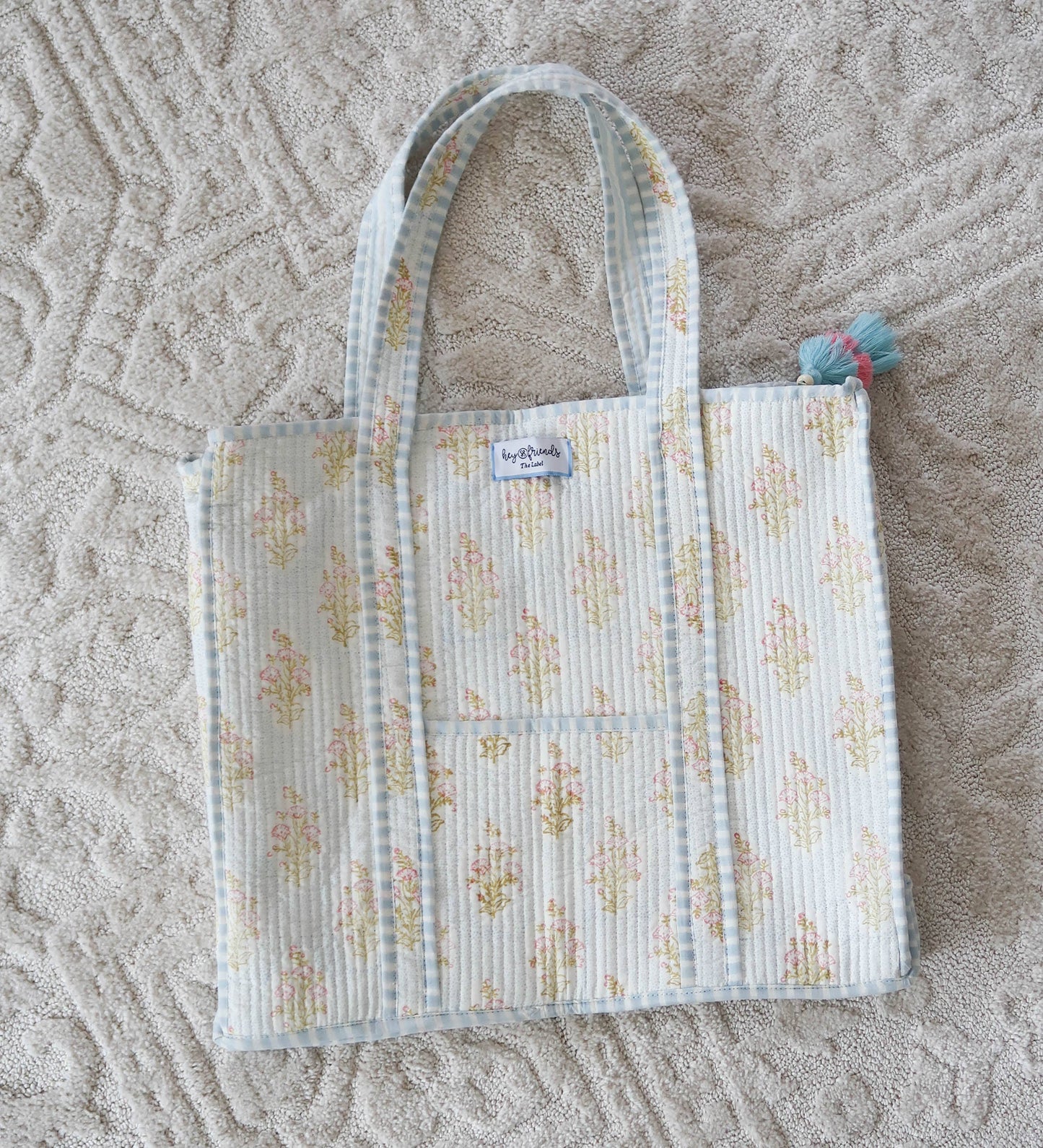 Bloom Quilted Tote Shoulder Bag