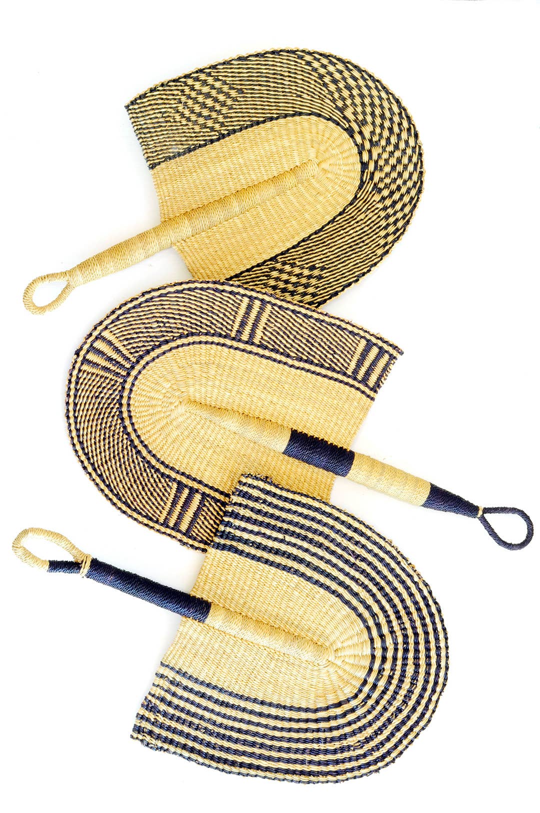 Dusk to Dawn Elephant Grass African Hand Fan/ Woven Wall Art