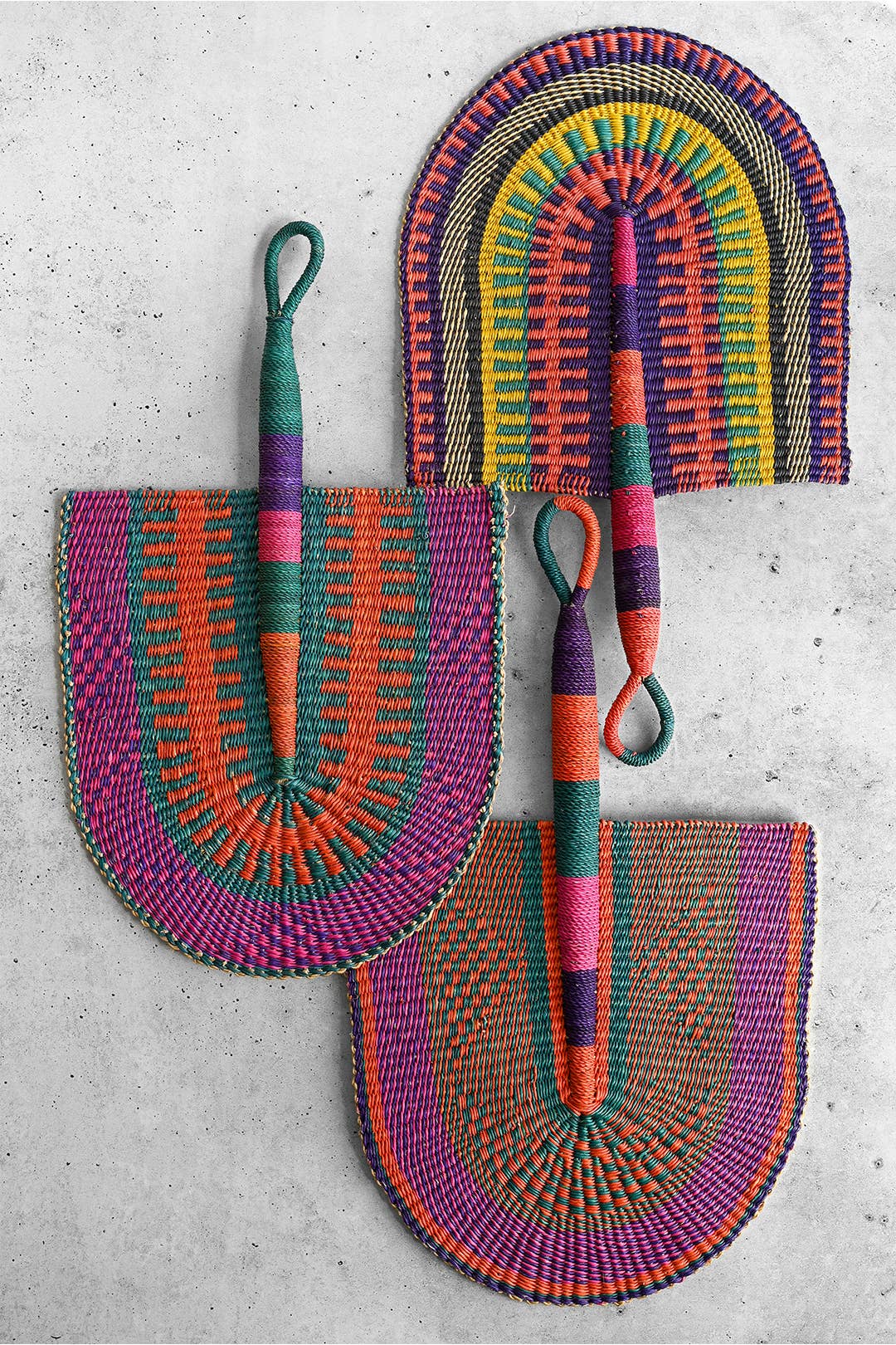 Berry Basket Elephant Grass African Hand Fan