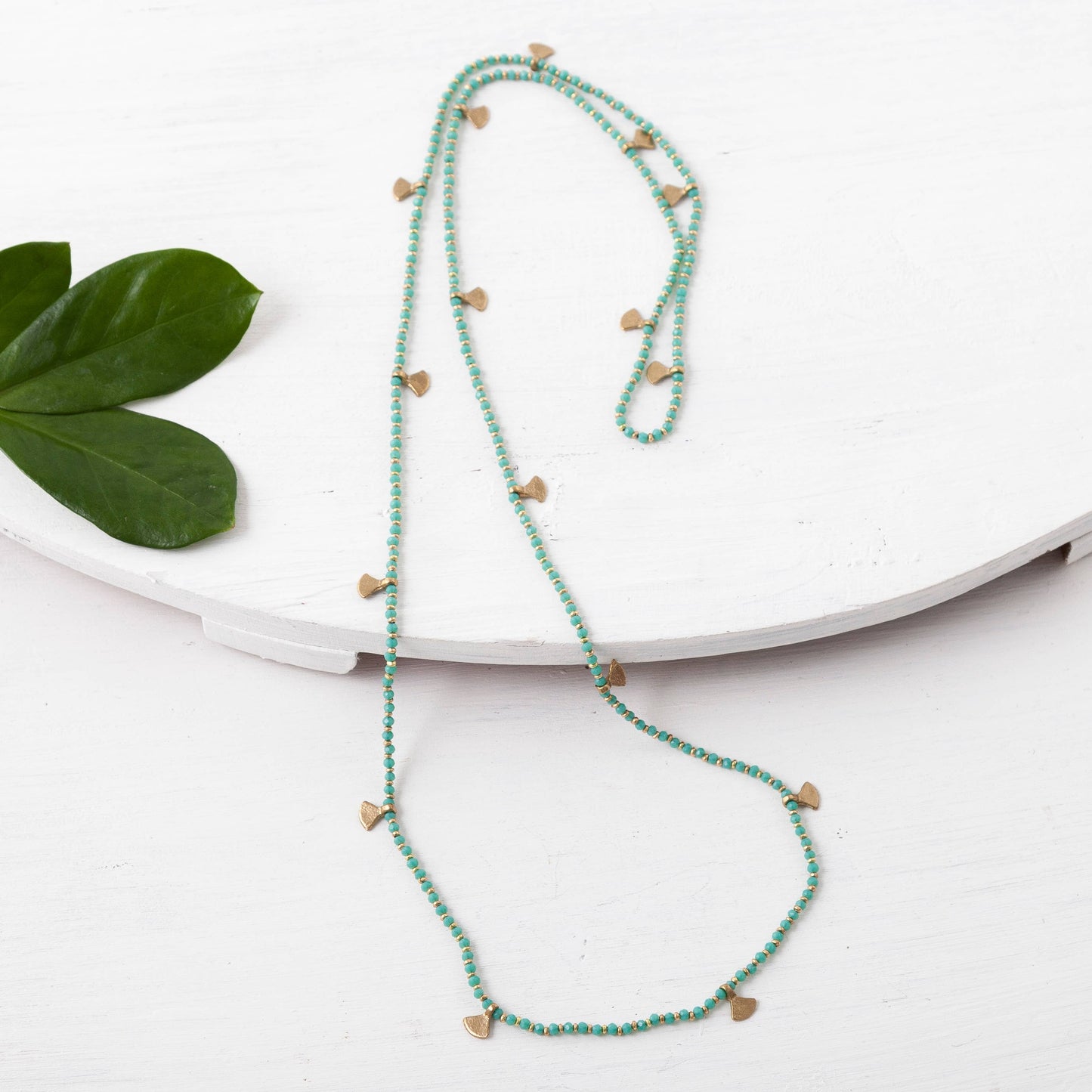 Beaded Fan Necklace