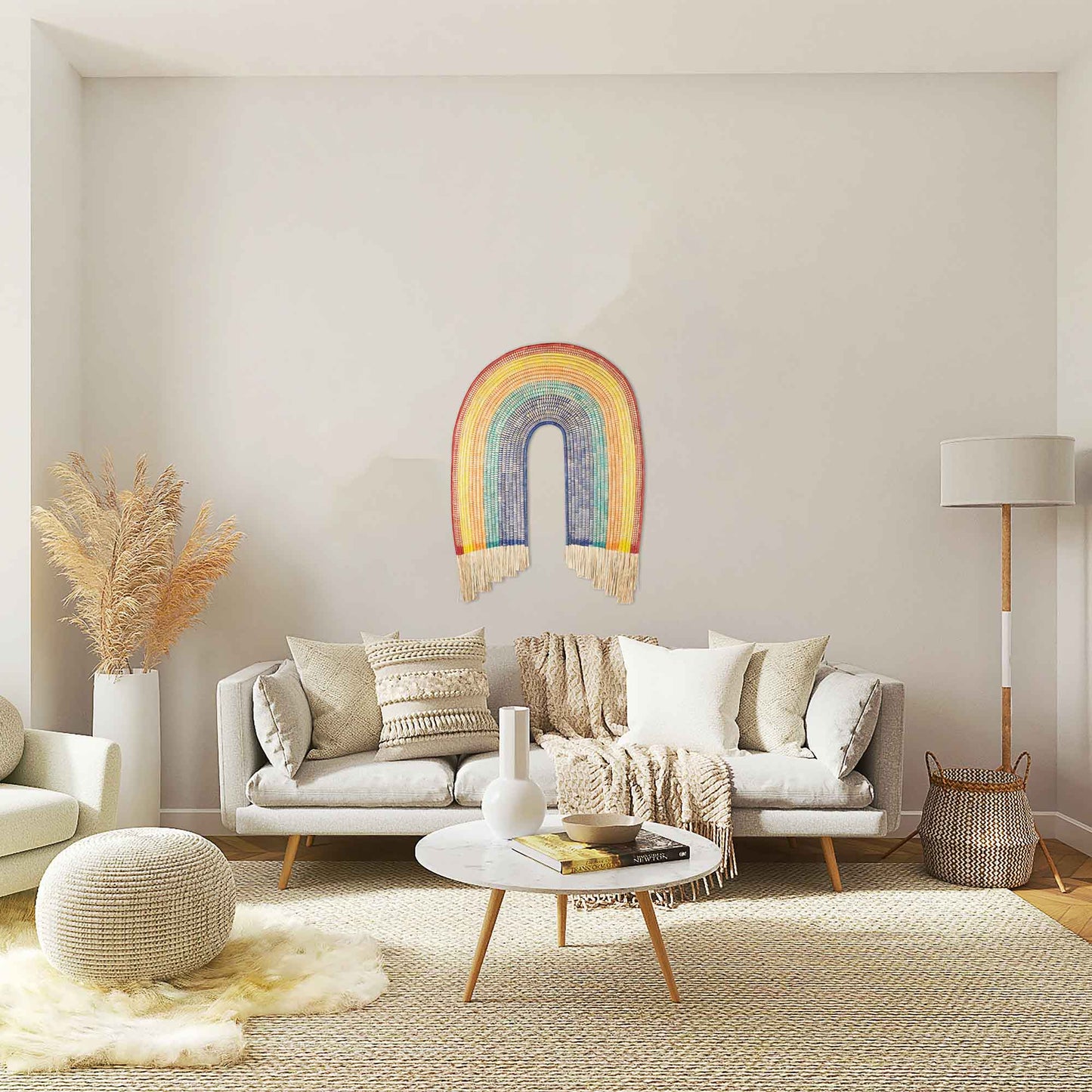 Large Rainbow Palm Wall Sculpture