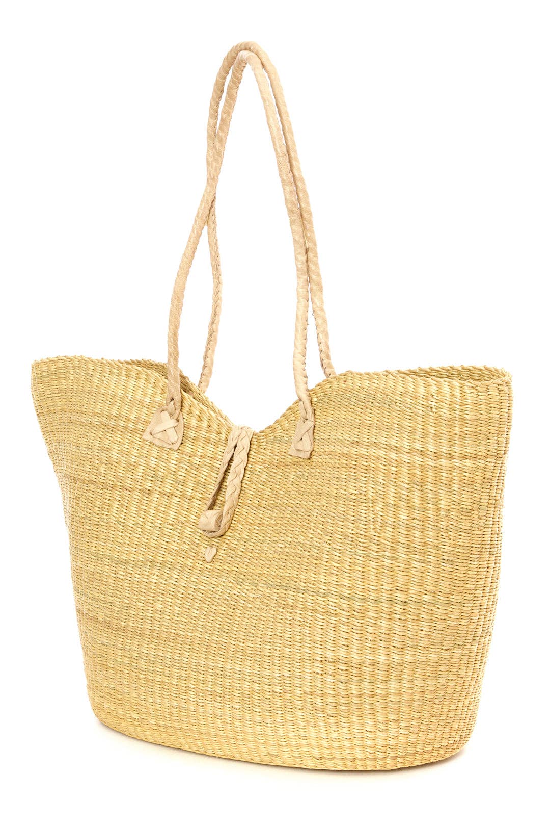 Ghanaian Harmony Tote with Braided Tassel Closure