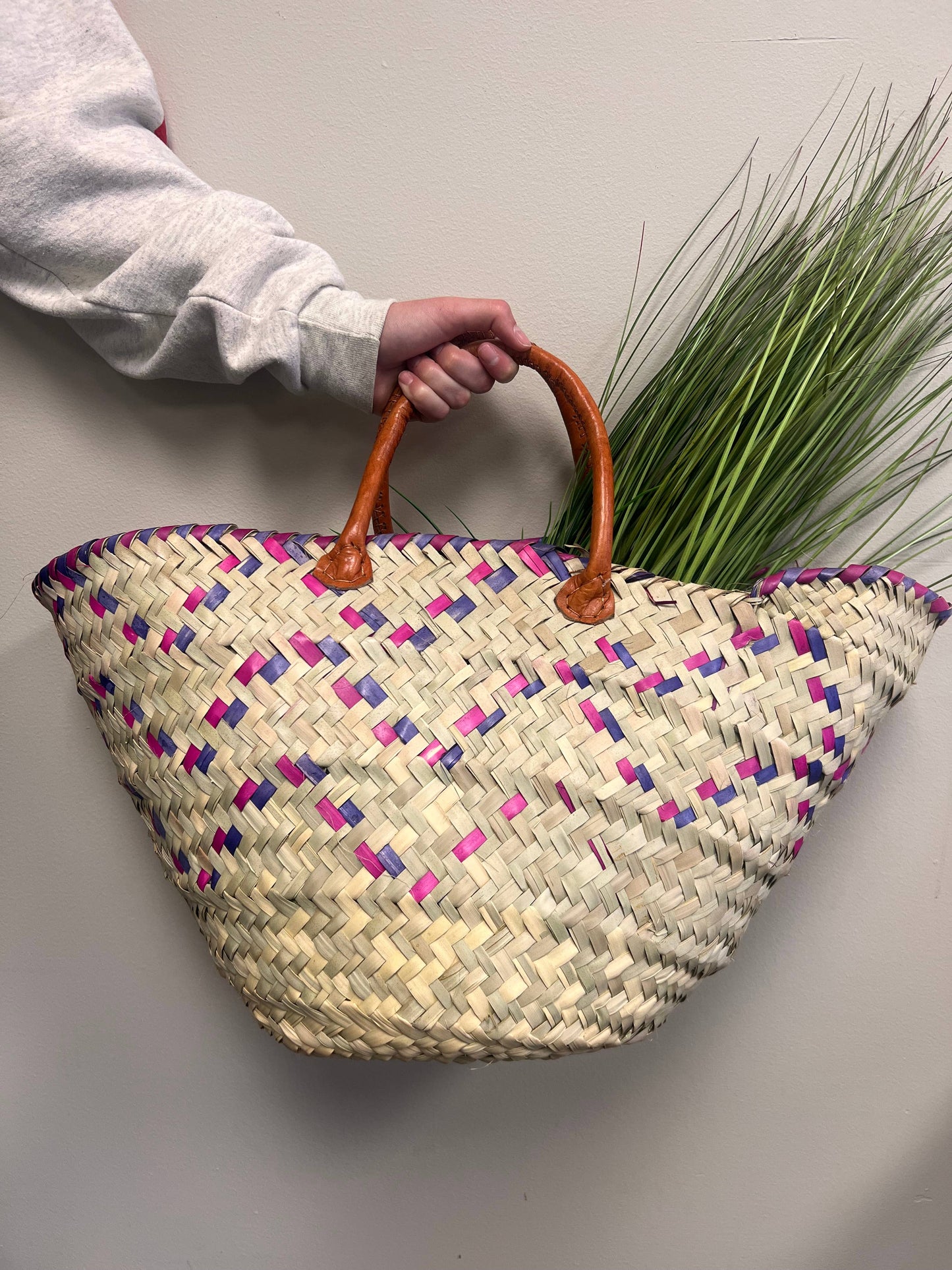 Tote Basket, palm / Kikapu