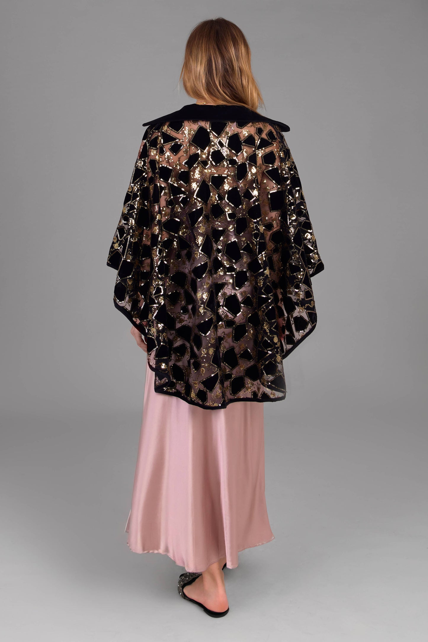 Velvet Winter Sequin Capelet