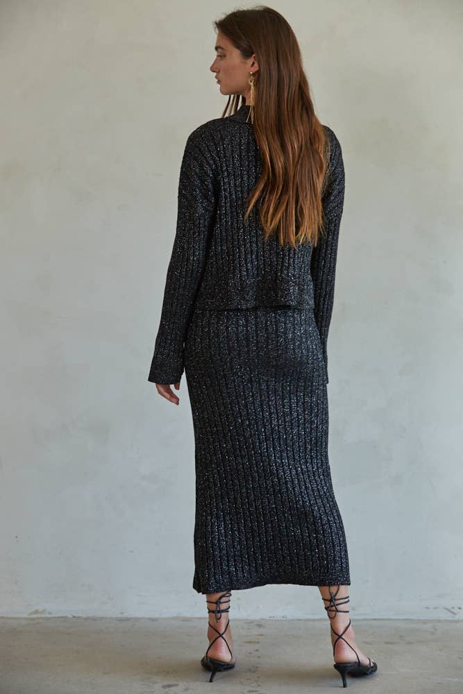 Ribbed Mock Neck Pullover