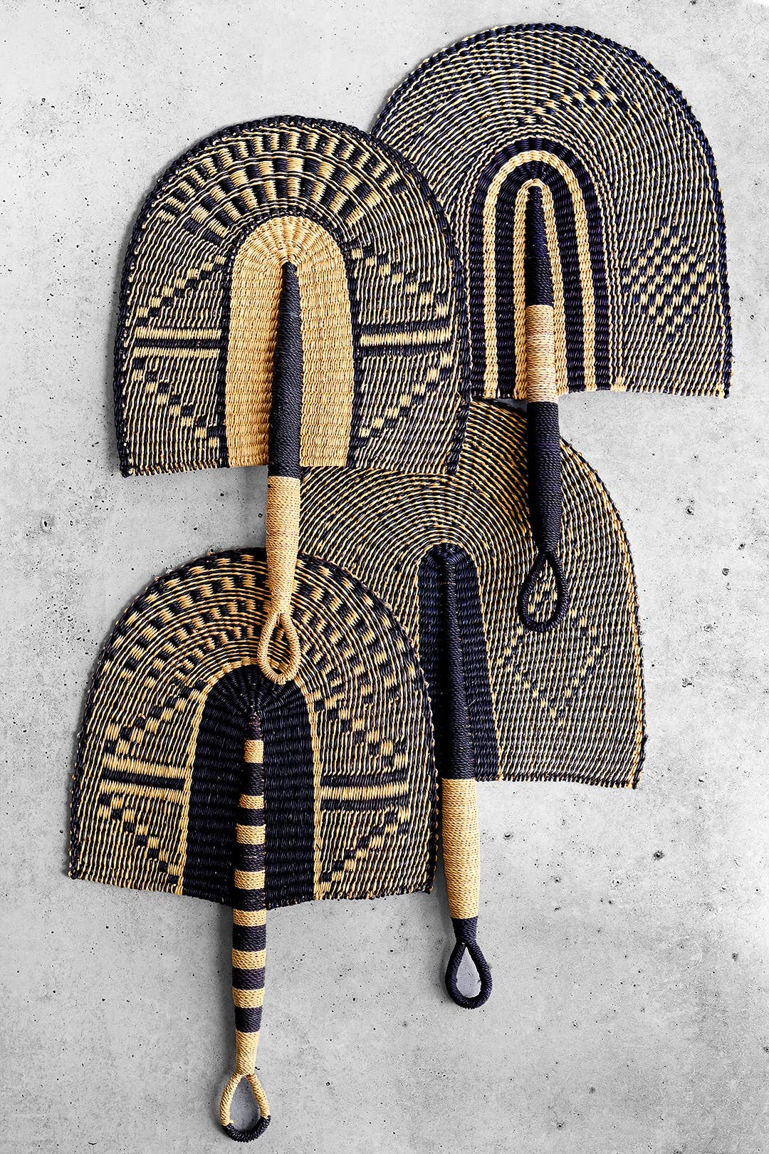 Dusk to Dawn Elephant Grass African Hand Fan/ Woven Wall Art