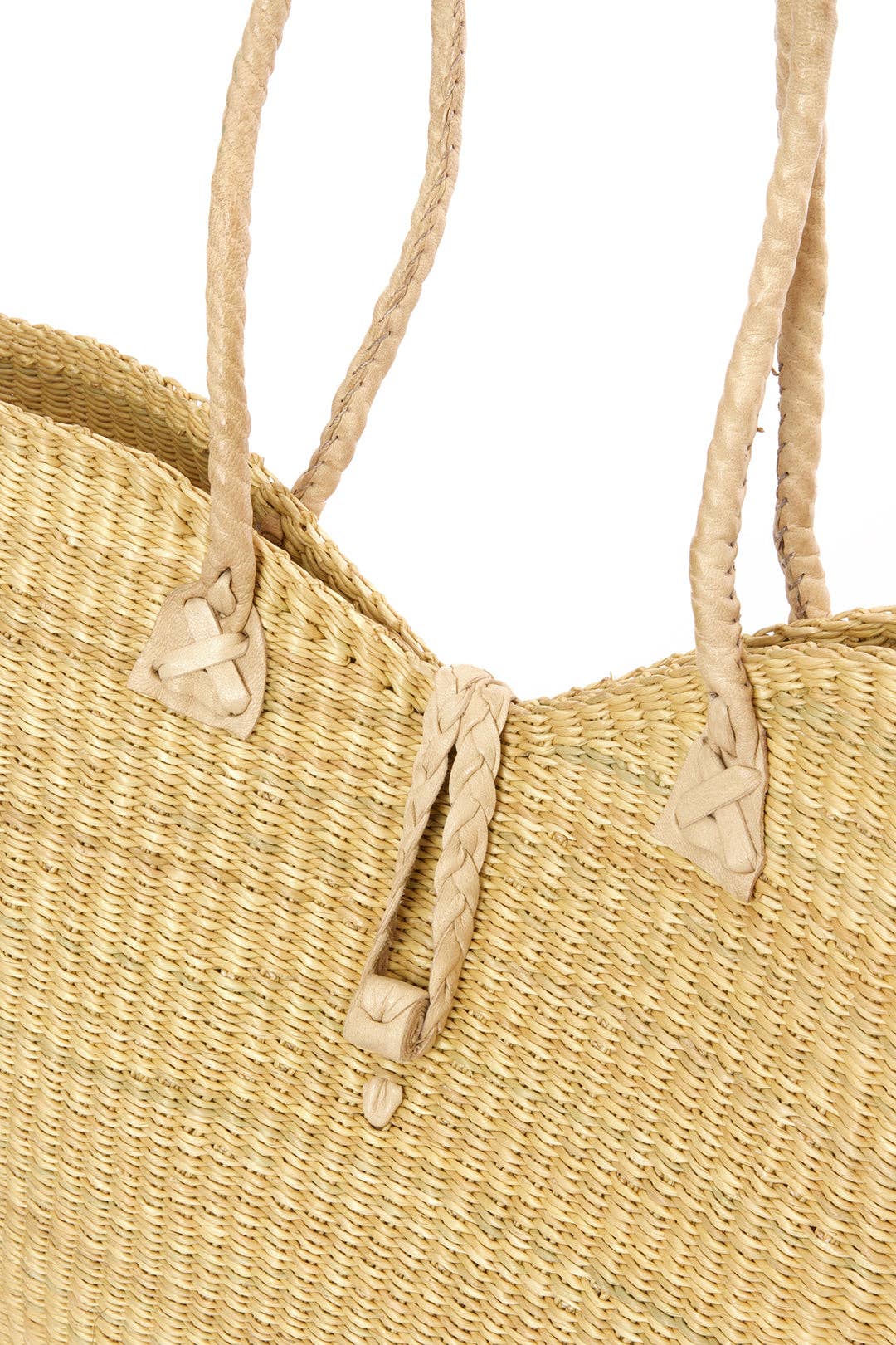 Ghanaian Harmony Tote with Braided Tassel Closure