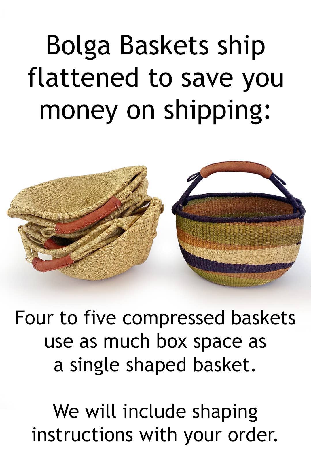 Midnight and Natural Checkered Bolga Basket