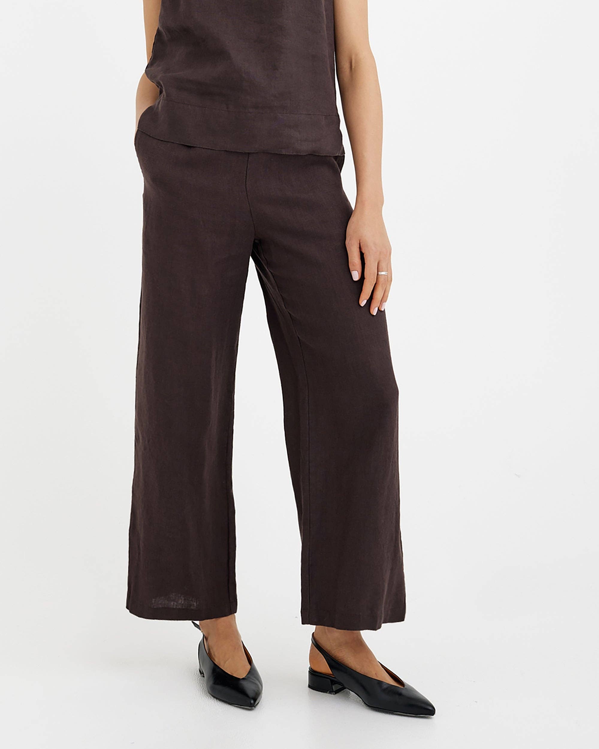 Linen Pants En Espresso