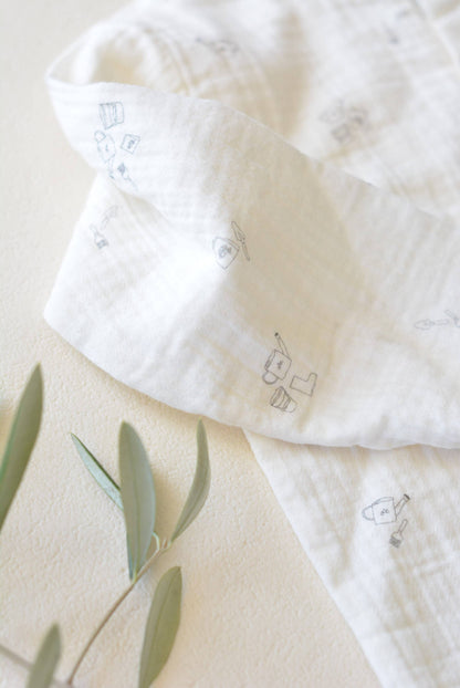 Baby / Kids Muslin Shirt with Gardening Pattern 100% Cotton