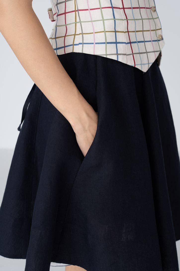 Linen Wrap Skirt