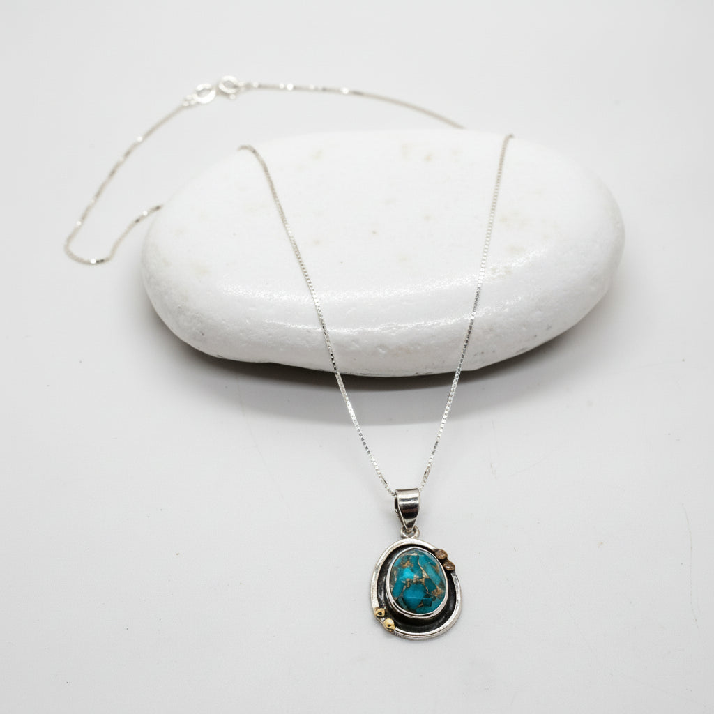 Sterling Silver Turquoise Galaxy Necklace