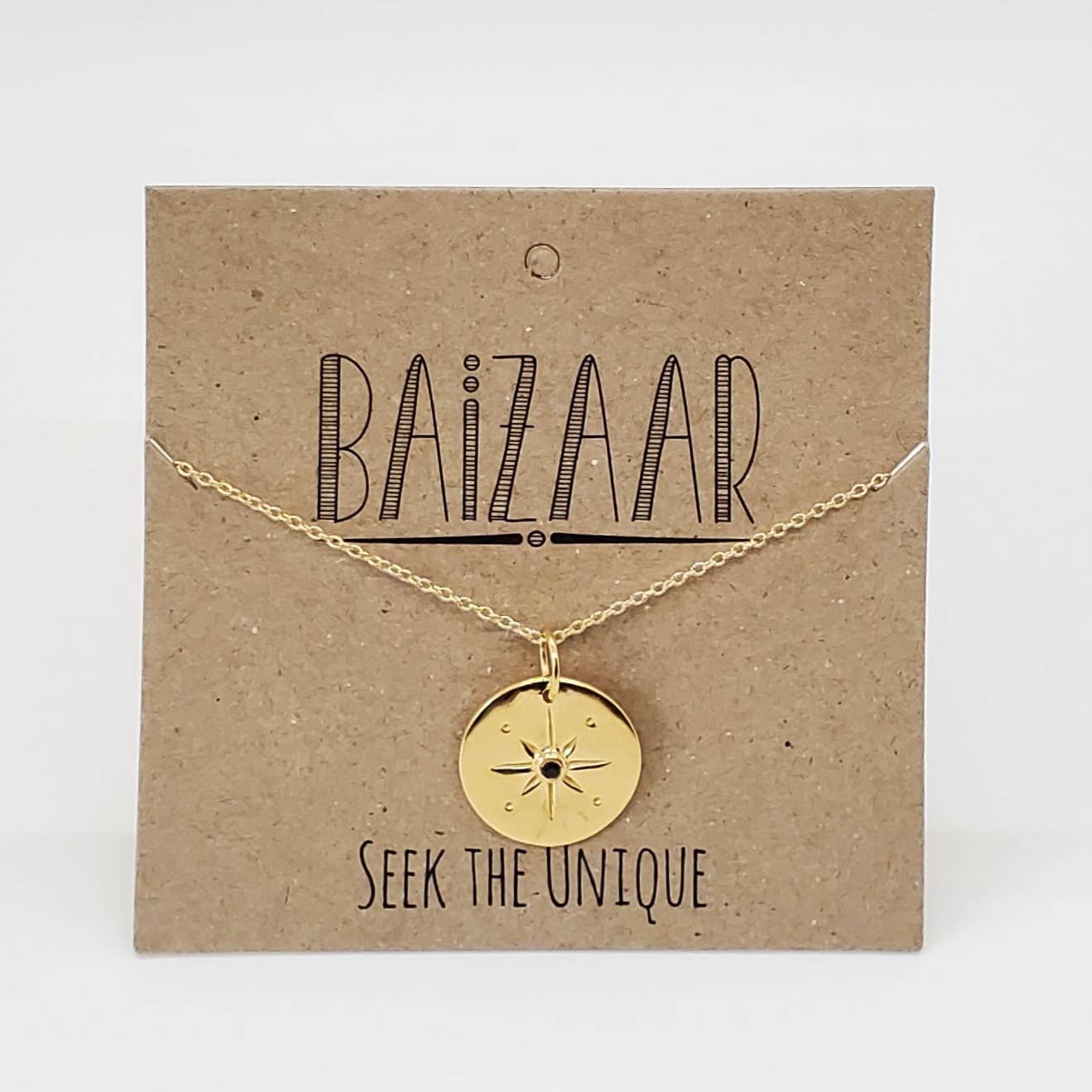 Gold Plated Compass Rose Necklace