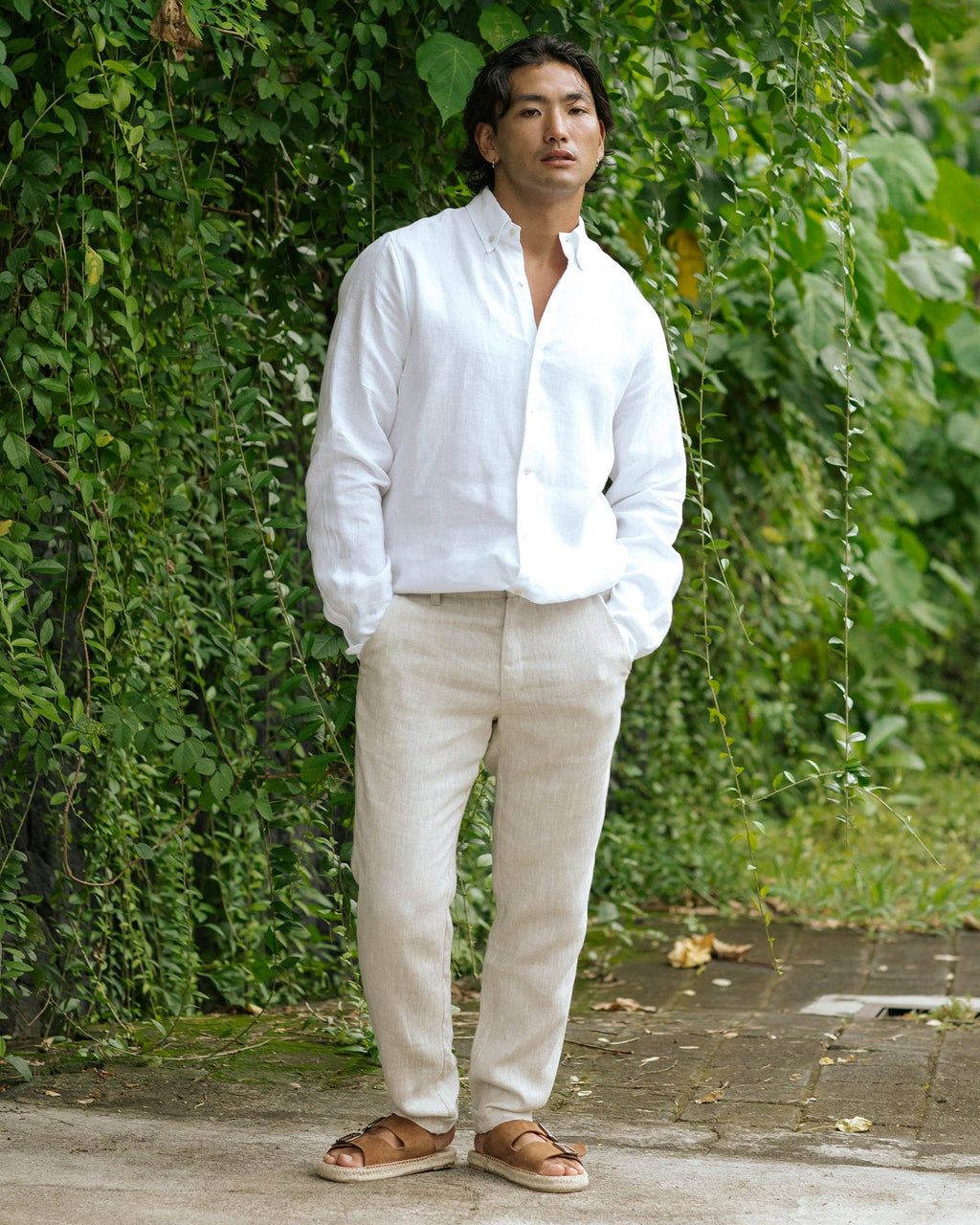 Linen Pants SOGLIO in Natural