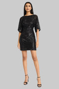 MIDI DRESS WITH COWL BACK NK
