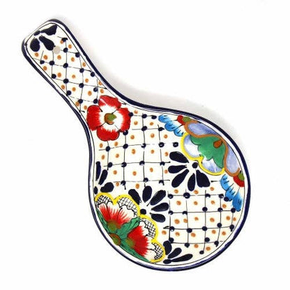 Encantada Handmade Pottery Spoon Rest, Navy
