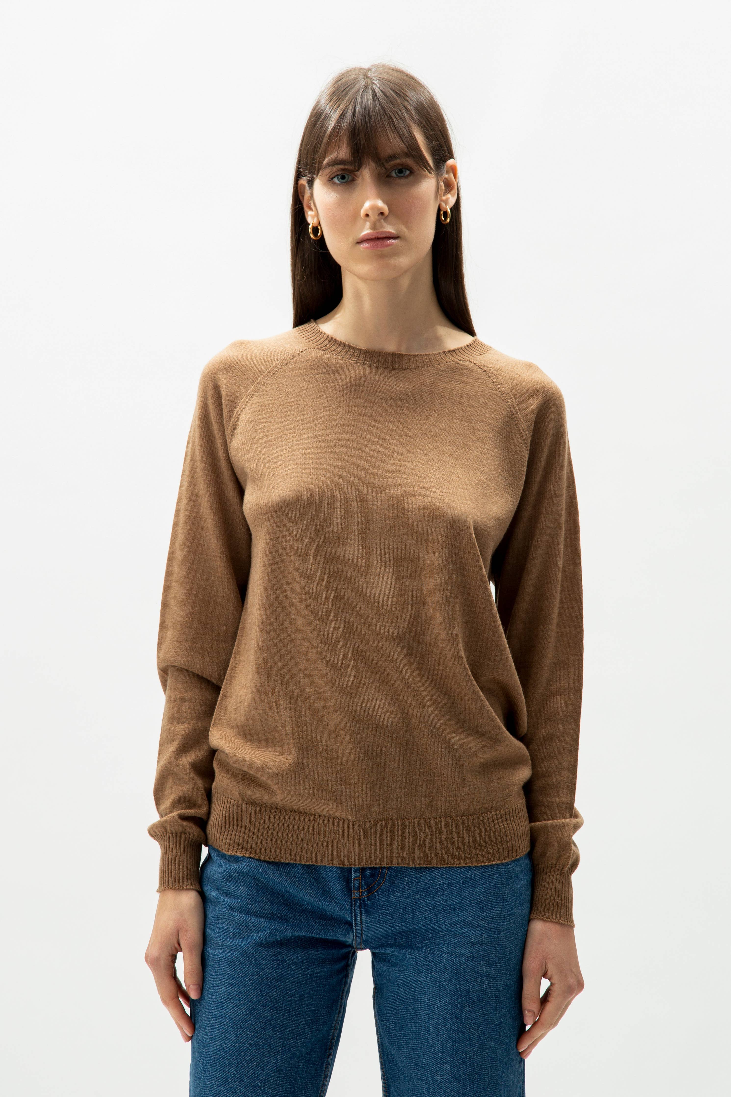Extra Fine Merino Wool Crewneck Sweater
