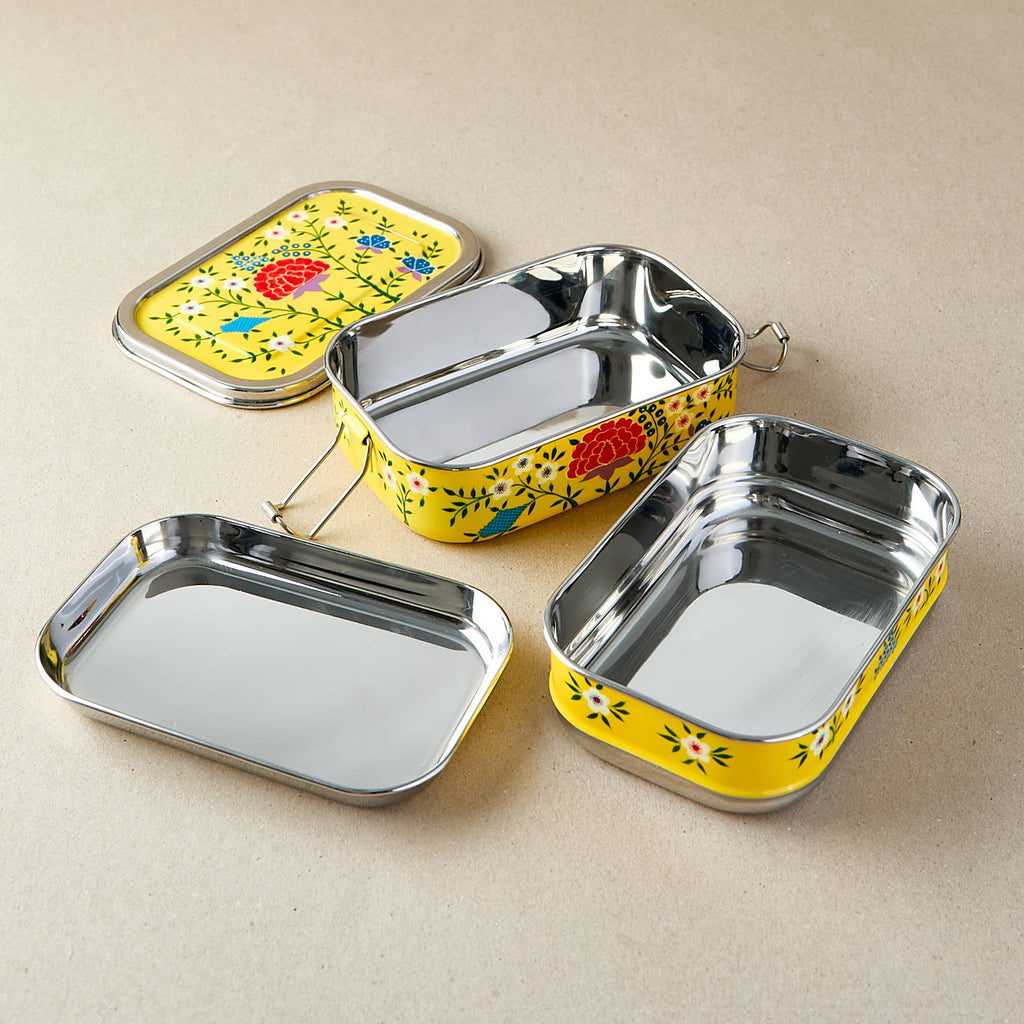Stainless Steel - Tiffin-Style Lunchbox | Yellow Spring
