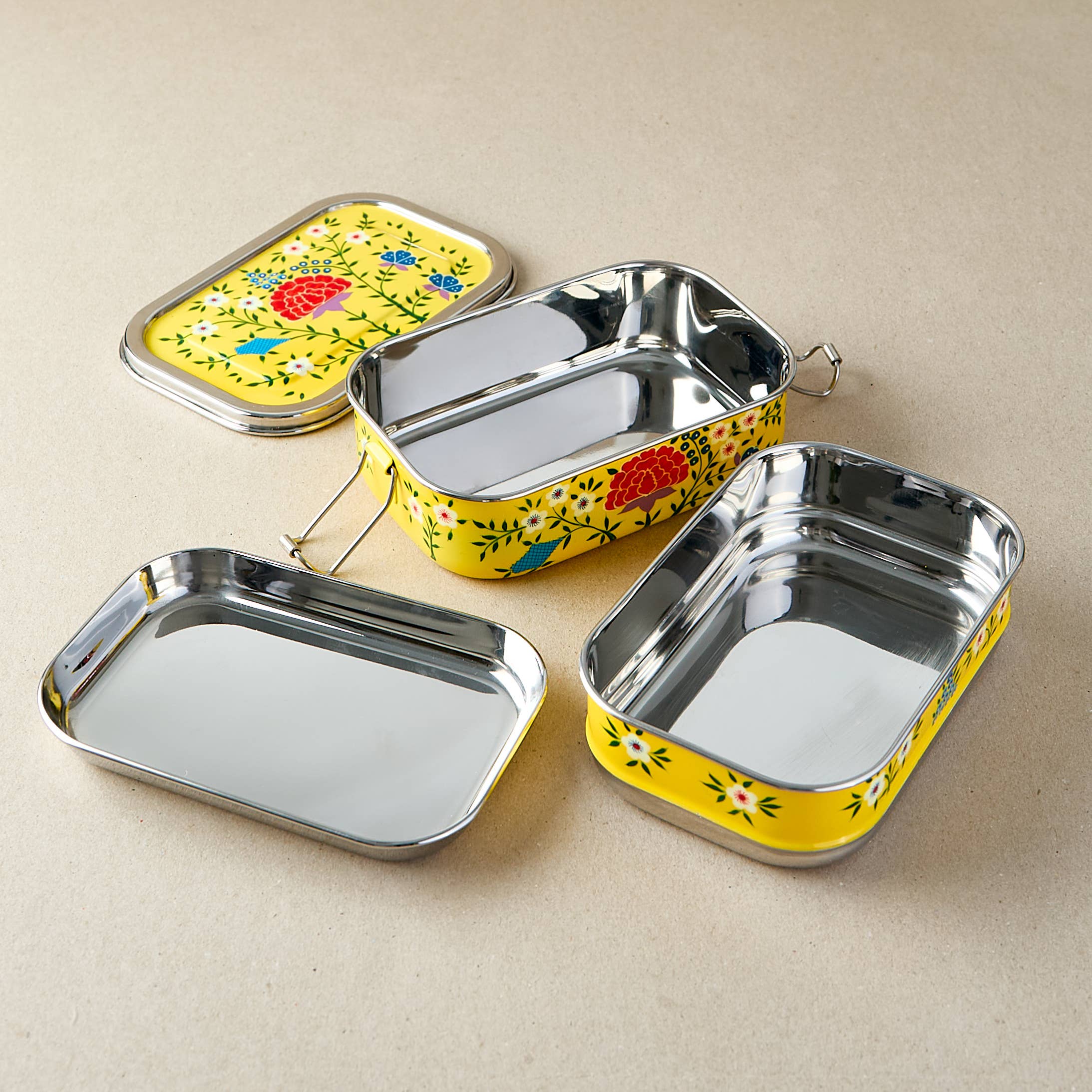 Stainless Steel - Tiffin-Style Lunchbox | Yellow Spring
