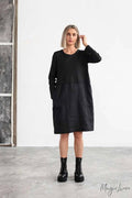 Straight Cut Linen Dress
