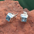 Blue Topaz Biru Studs