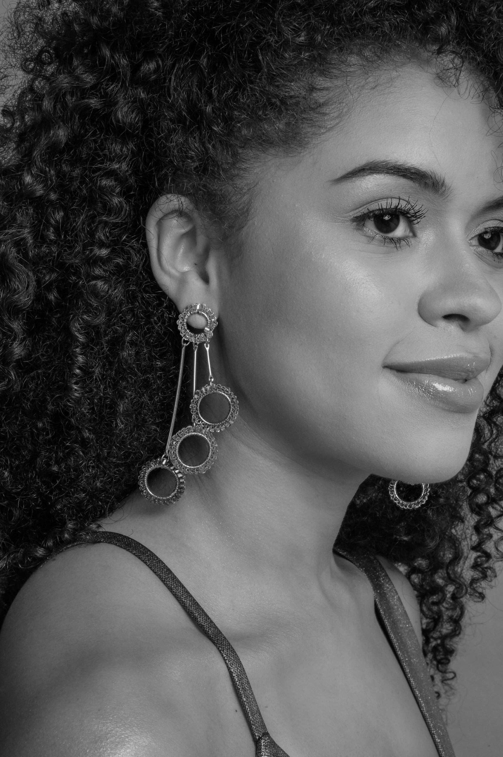 Multi & Gold Nora Handmade Crochet Earrings