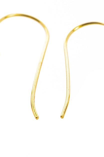 Triangle Open Frame Gemstone Earrings