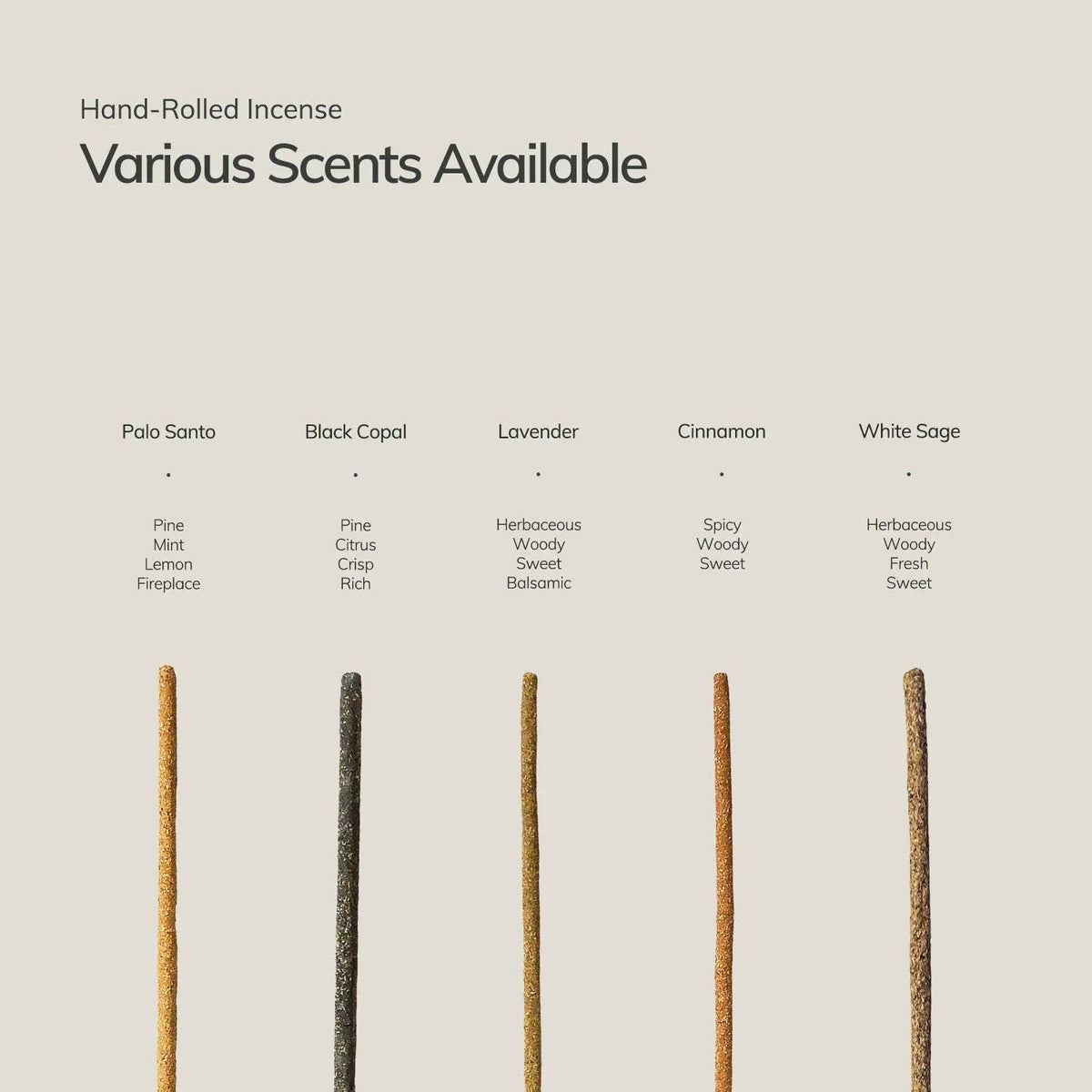 Hand-Rolled White Sage Incense Sticks