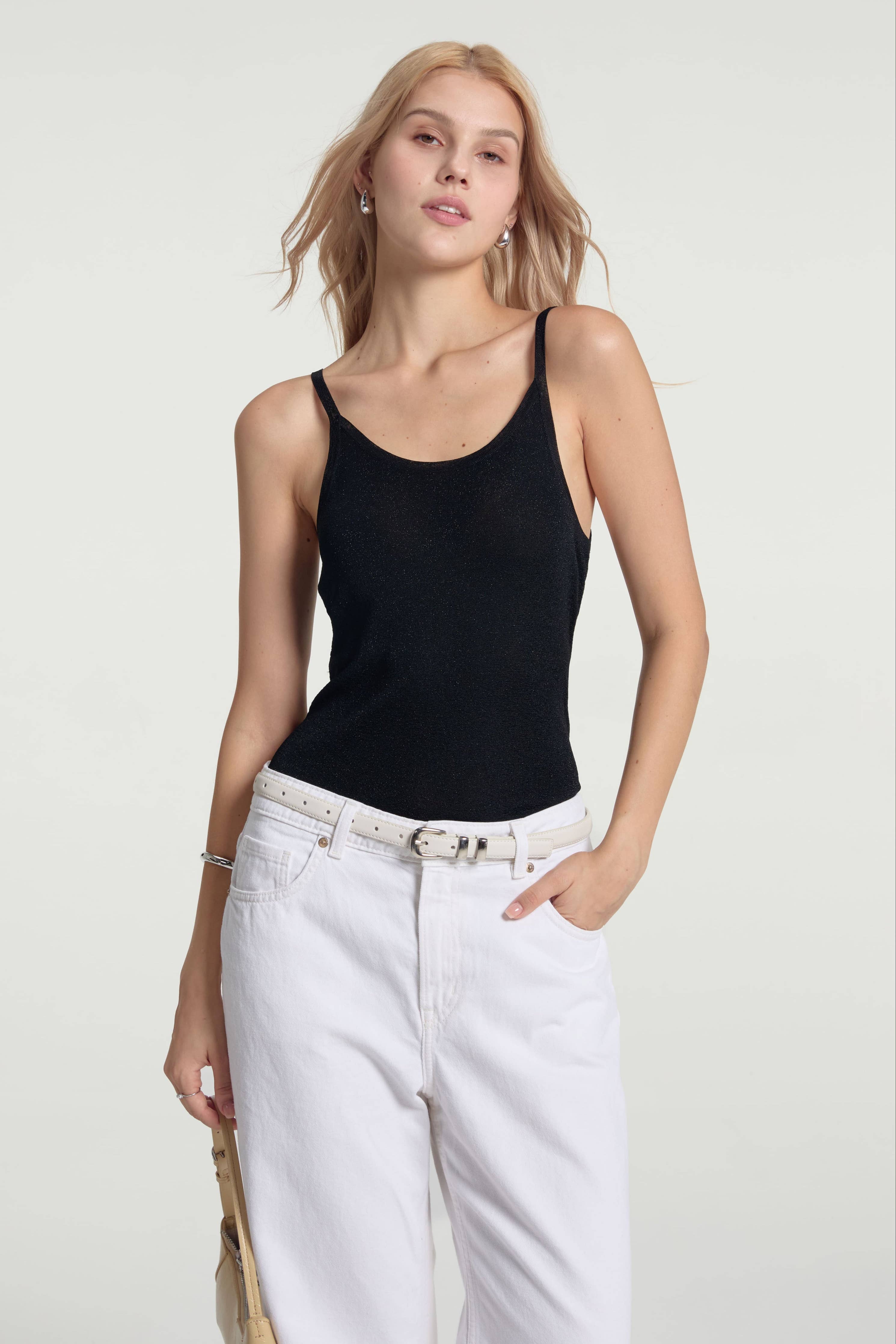 Shimmer Sheer Knit Tank