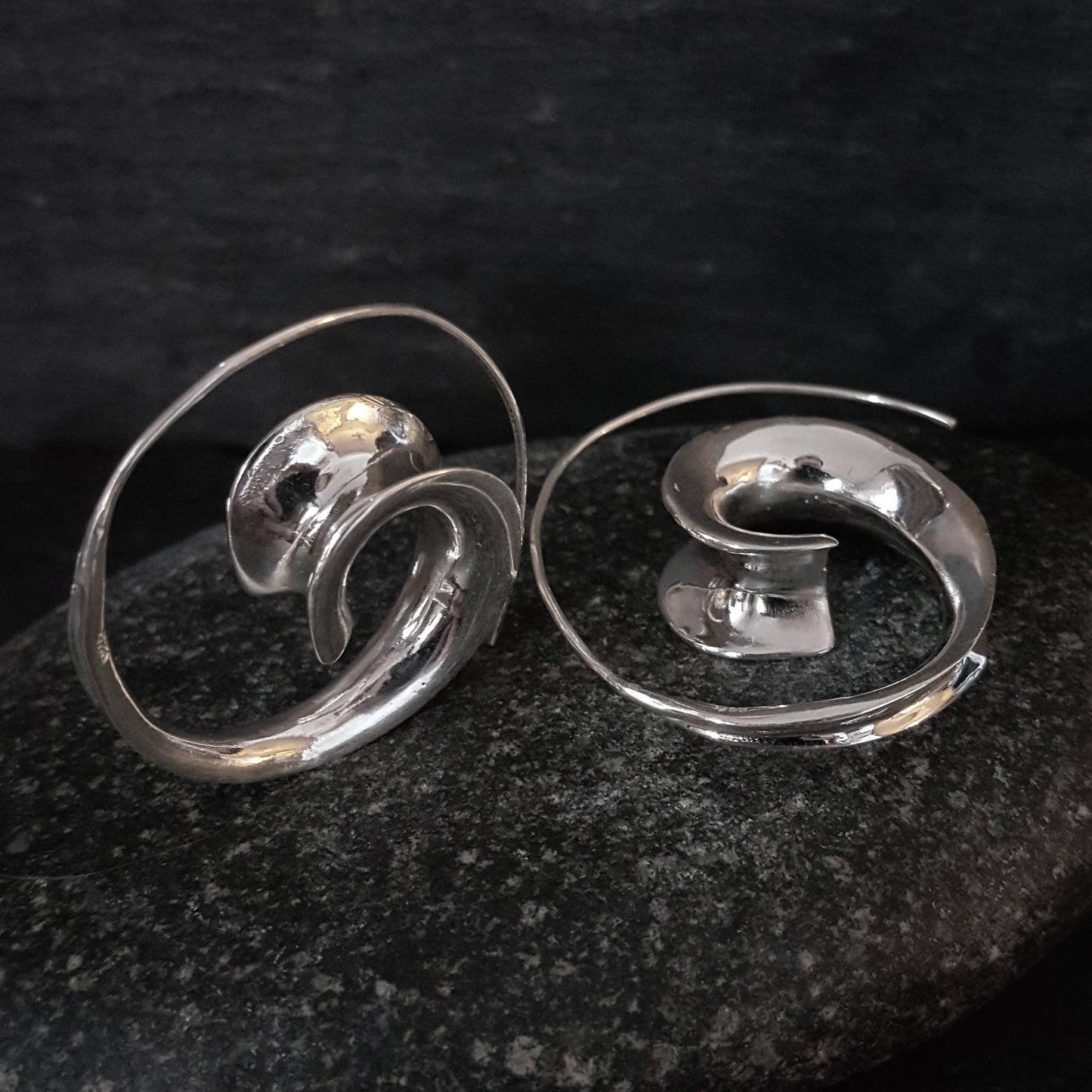 Sterling Silver Blossoming Spiral Earring