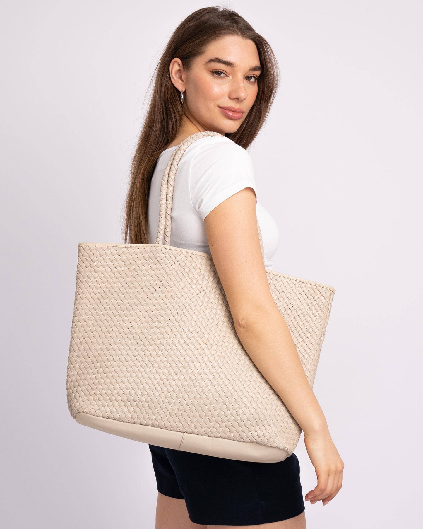 Taylor | Woven Leather Tote Bag