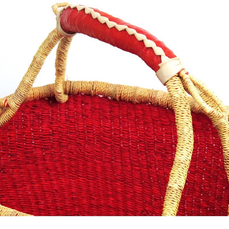 RED African Market Basket  Bolga Ghana Basket