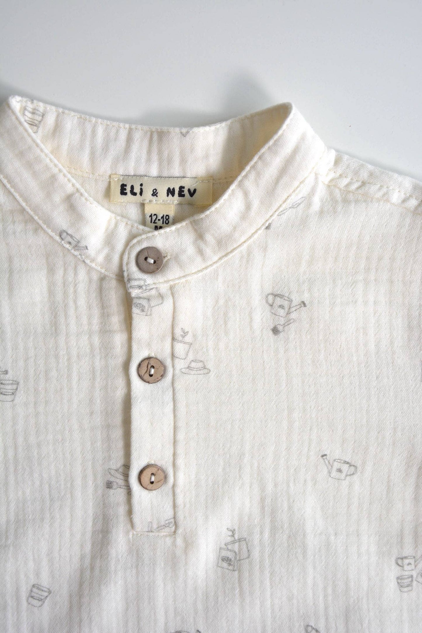 Baby / Kids Muslin Shirt with Gardening Pattern 100% Cotton