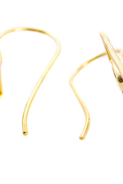 Triangle Open Frame Gemstone Earrings