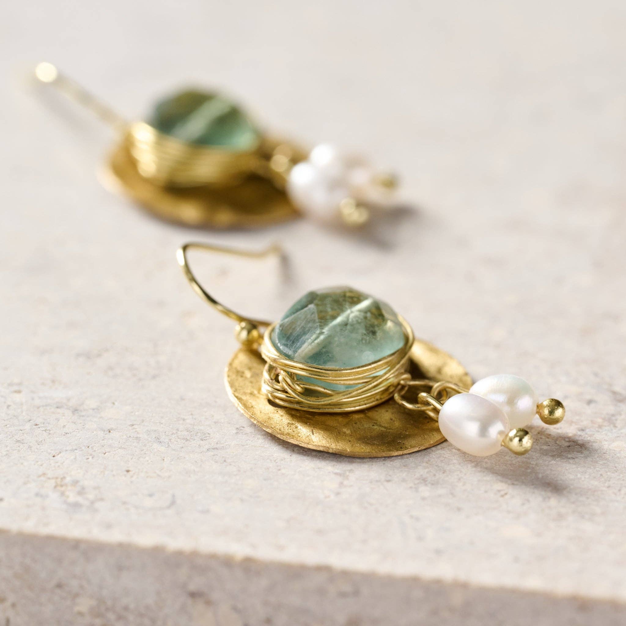 Kabru Brass Drop Earrings