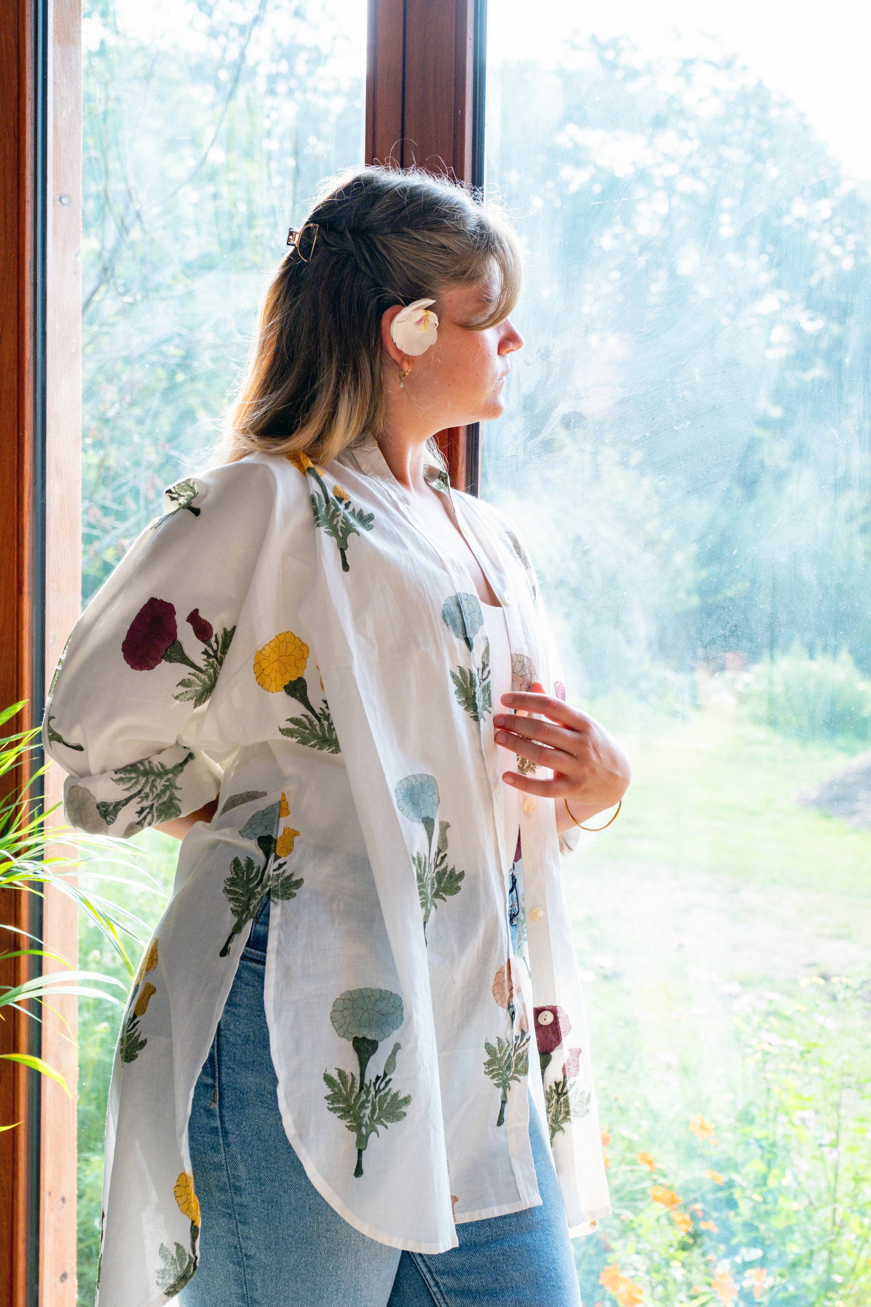 Duster Tunic Shirt ~ Marigold