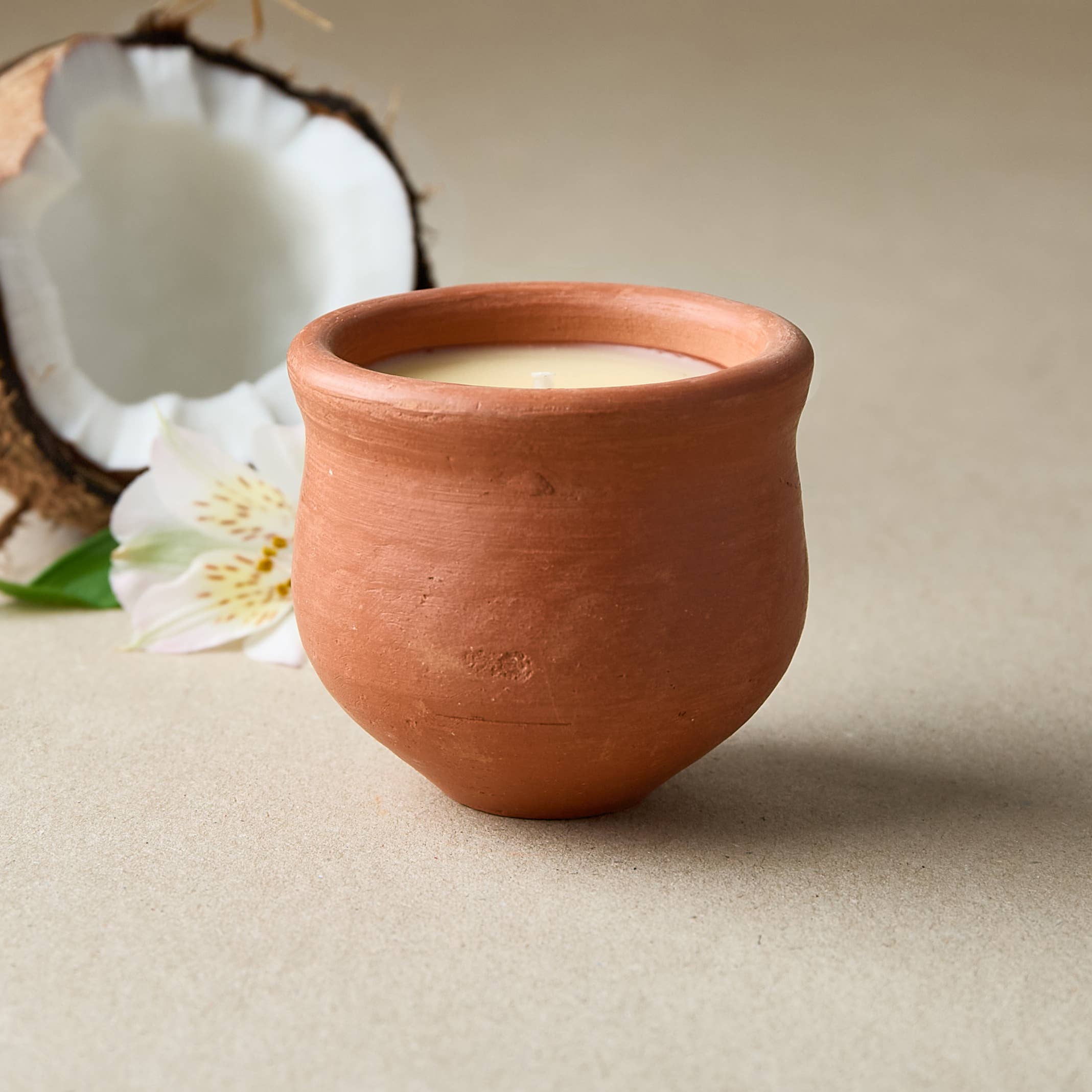 Handmade Indian Terracotta Pavani Candle - Original Scent